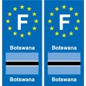 F Europe Botswana 2 autocollant plaque