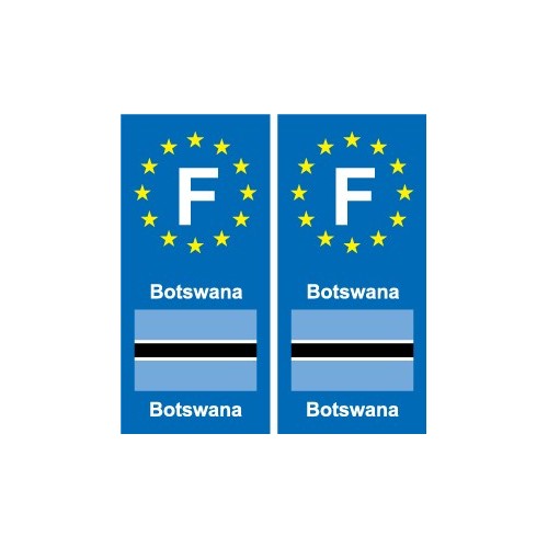 F Europe Botswana autocollant plaque