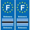 F Europe Botswana autocollant plaque