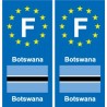 F Europe Botswana autocollant plaque