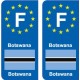 F Europe Botswana autocollant plaque