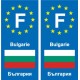 F Europa Bulgaria Bulgaria placa etiqueta