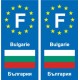 F Europa Bulgarien Bulgaria aufkleber platte