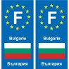 F Europa Bulgaria Bulgaria placa etiqueta
