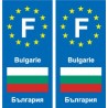 F Europe Bulgarie Bulgaria autocollant plaque