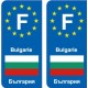 F Europe Bulgarie Bulgaria autocollant plaque