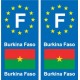 F Europa Burkina Faso placa etiqueta