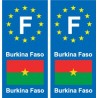 F Europe Burkina Faso sticker plate