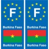 F Europe Burkina Faso autocollant plaque