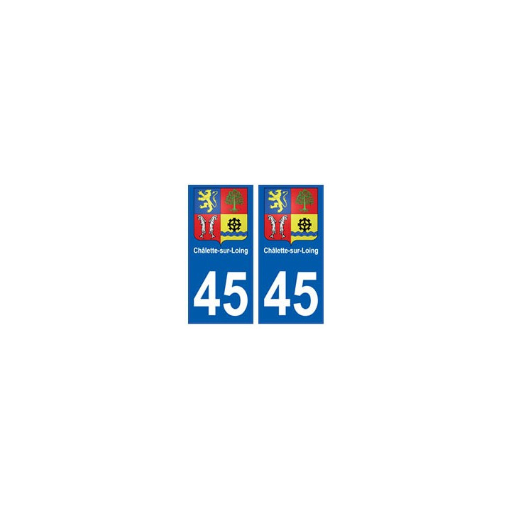 45 Châlette-sur-Loing blason autocollant plaque stickers ville