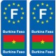 F Europe Burkina Faso autocollant plaque