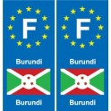 F Europa Burundi aufkleber platte