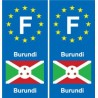 F Europe Burundi 2 autocollant plaque