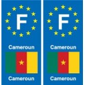 F Europa Kamerun Cameroon aufkleber platte