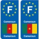 F Europe Cameroun Cameroon autocollant plaque