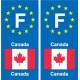 F Europa, Kanada aufkleber platte