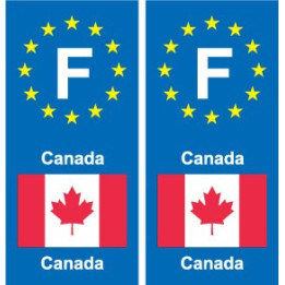 F Europe Canada autocollant plaque