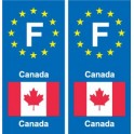 F Europa, Kanada aufkleber platte