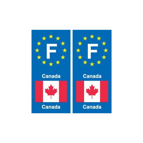 F Europe Canada autocollant plaque