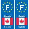 F Europe Canada autocollant plaque