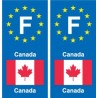 F Europe Canada 2 autocollant plaque