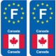 F Europe Canada autocollant plaque