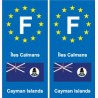 F Europe Cayman-Inseln Cayman Islands aufkleber platte
