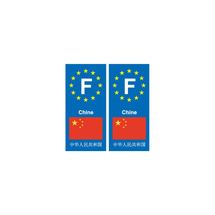 F Europe Chine China autocollant plaque