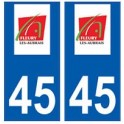 45 Fleury-les-Aubrais logo autocollant plaque stickers ville