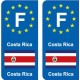 F Europe Costa Rica 2 autocollant plaque