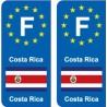 F Europe Costa Rica 2 autocollant plaque