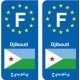 F Djibouti Angola autocollant plaque
