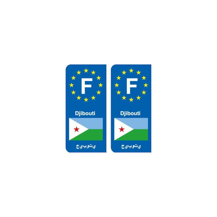 F Djibouti Angola autocollant plaque