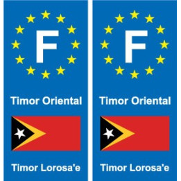 F Europe Timor Oriental East Timor autocollant plaque