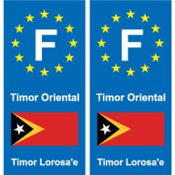 F Europe Timor Oriental East Timor autocollant plaque