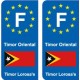 F Europe Timor Oriental East Timor autocollant plaque