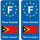 F Europe Timor Oriental East Timor autocollant plaque