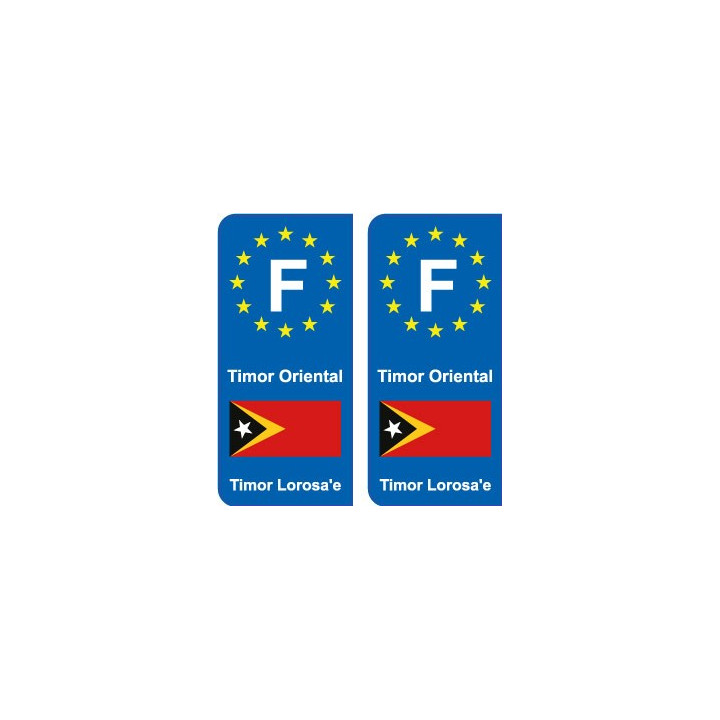 F Europe Timor Oriental East Timor autocollant plaque
