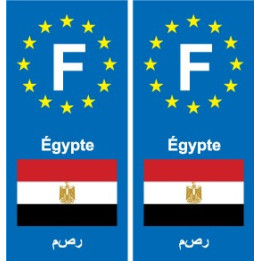 F Europe Égypte Egypt autocollant plaque