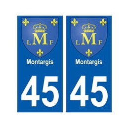 45 Montargis blason autocollant plaque stickers ville