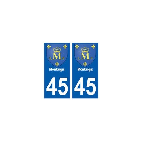 45 Montargis blason autocollant plaque stickers ville