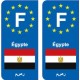 F Europe Égypte Egypt autocollant plaque