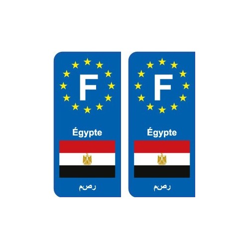 F Europe Égypte Egypt autocollant plaque