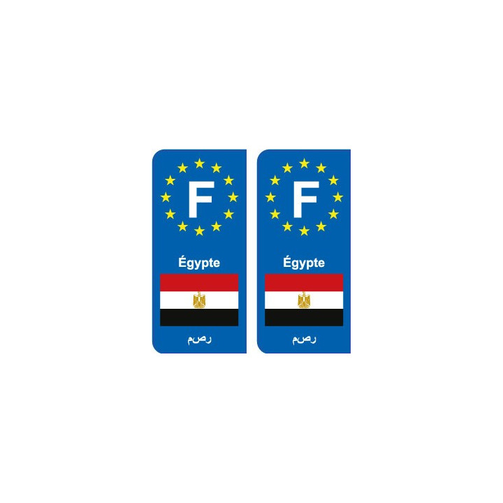 F Europe Égypte Egypt autocollant plaque