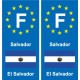 F Europe Salvador El Salvador autocollant plaque