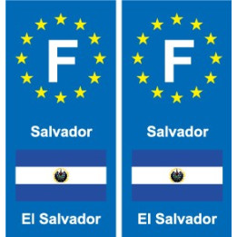 F Europe Salvador El Salvador autocollant plaque