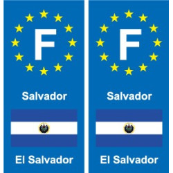 F Europe Salvador El Salvador autocollant plaque