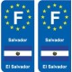 F Europe Salvador El Salvador autocollant plaque