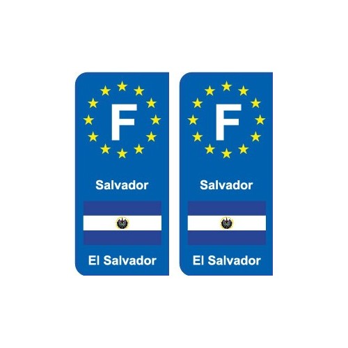 F Europe Salvador El Salvador autocollant plaque