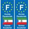 F Europe Guinée équatoriale autocollant plaque
